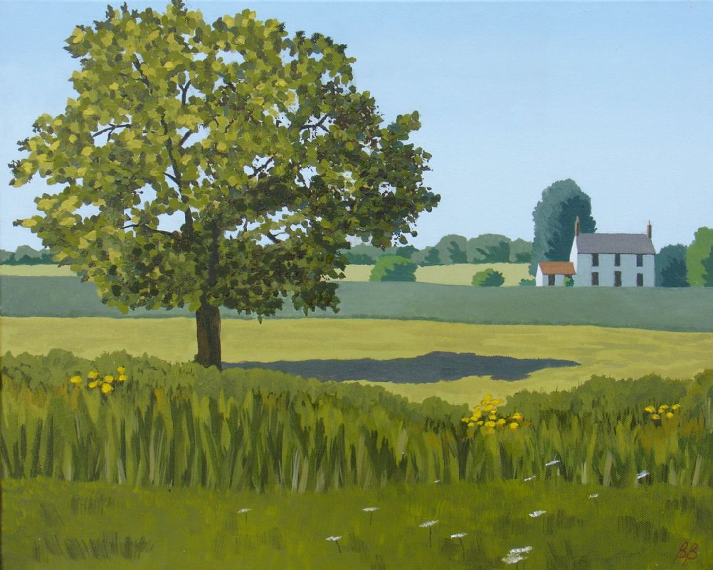 Farmhouse, Stockton, Norfolk, oil painting on canvas
